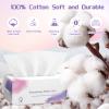 Disposable Face Towel 400 Count, Soft Cotton Face Towels, Dry Wipes Facial Cloths Towelettes for Washing and Drying, Lint Free Facial Tissue for Skincare, Makeup Remover and Cleansing view 4
