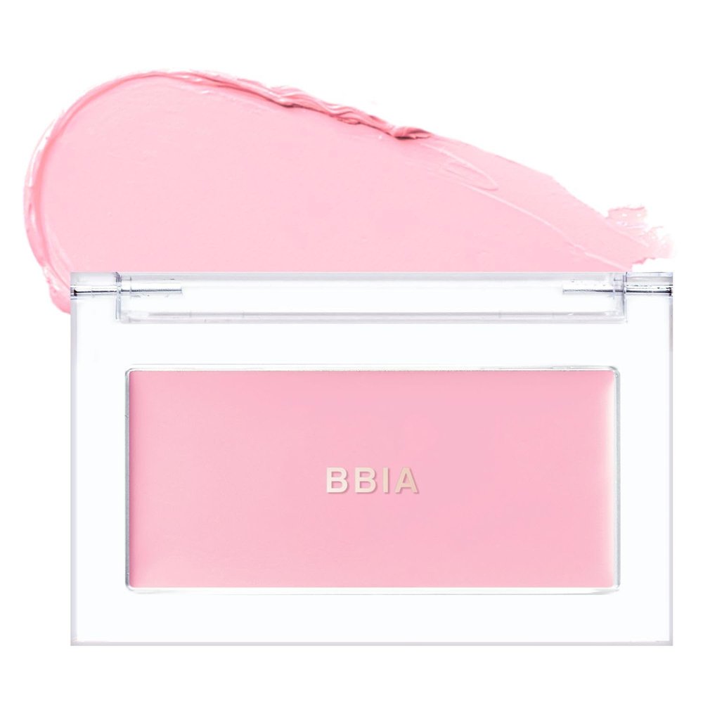 BBIA Ready To Wear Downy Cheek Cream Blush 8 Color - Creamy Blendable & Buildable Blush Dewy Texture & Matte Finish High Pigment Longlasting Lightweight Natural Face Makeup, 0.10oz (07 DOWNY ANGEL)