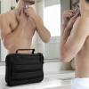 SMONT Toiletry Bag for Men Travel Toiletry Organizer Dopp Kit Travel Organizer Toiletries Bag Shaving Hygiene Bag Bathroom Hanging Men's Toiletry Bag for Short Trips Black view 3