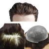 LYRICAL HAIR Toupee for Men Hair System Replacement 0.03mm Ultra Thin SKin V-Loop Mens Hairpiece Natural Hairline Wig for Men 8"X10" #3 Dark Brown-100% Light to Med-light Density view 1