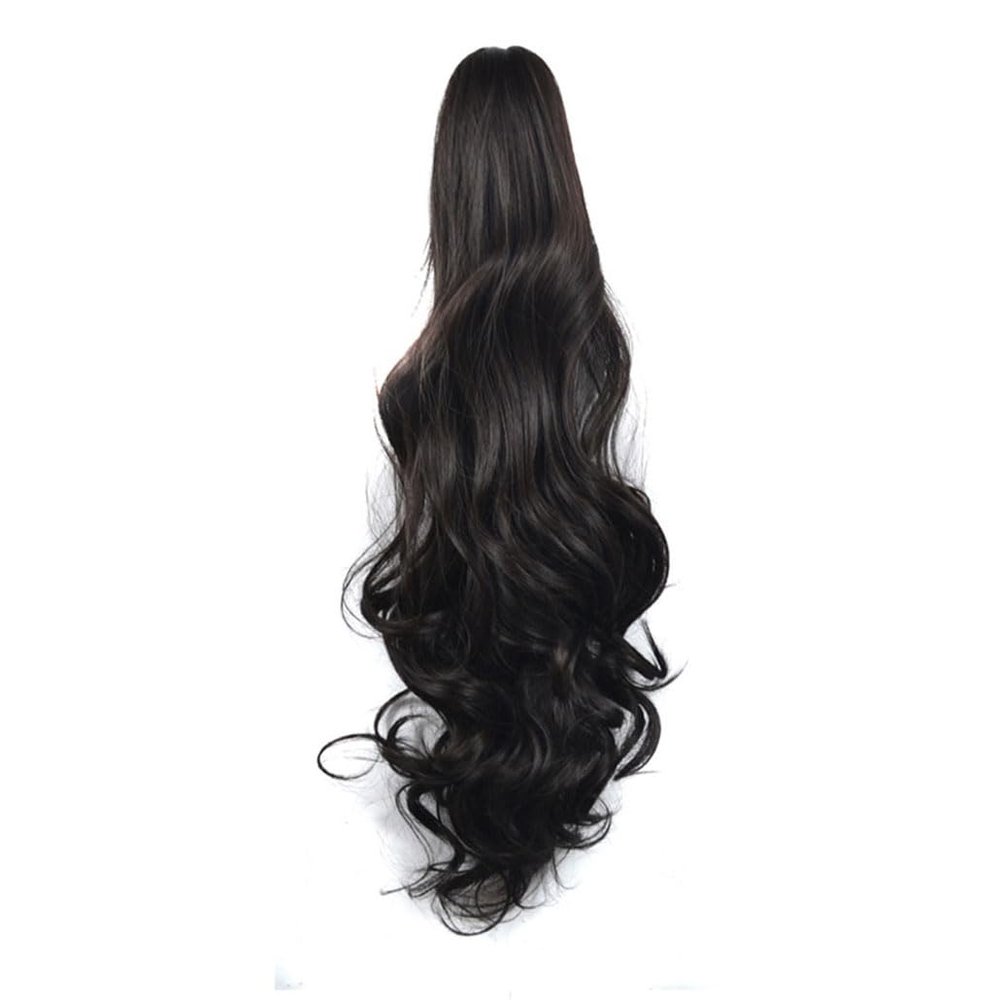 22Inch Wavy Ponytail Synthetic Claw Clip Ponytail Hair Extensions Curly Fake Hair Ponytail Tail For Women