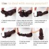 22Inch Wavy Ponytail Synthetic Claw Clip Ponytail Hair Extensions Curly Fake Hair Ponytail Tail For Women view 4