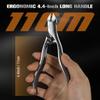 FERYES Podiatrist Straight Blade Toenail Clippers for Seniors - 4.4inch Stainless Steel Long Handle Toe Nail Clippers, Precision Trimming for Thick & Ingrown Nails view 3
