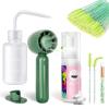 Buqikma Lash Shampoo Kit - Eyelash Extension Cleanser for Extensions 60ML with Rechargeable Handheld Lash Fan Dryer Mascara Brush Rinse Bottle Makeup Cleansing Foam for Lash Care view 1