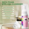 Buqikma Lash Shampoo Kit - Eyelash Extension Cleanser for Extensions 60ML with Rechargeable Handheld Lash Fan Dryer Mascara Brush Rinse Bottle Makeup Cleansing Foam for Lash Care view 2