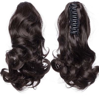 12Inches Short Wavy Ponytail Hair Extensions Claw Clip On Ponytail Hair Extension Synthetic Ponytail Extension Hair For Women