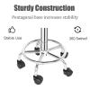 NOLLAM Saddle Stool with Wheels 250 lbs Weight Capacity, Heavy Duty Rolling Stool for Massage Salon Kitchen Spa Drafting Nail-Tech, Height Adjustable, 360 Swivel, Wide Thick Seat Padding, White view 3