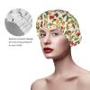 Cap For And Women Stylish Shower Capsintroduction Of Various Vegetablesprint With Reusable Waterproof Bathing Shower Hat For Ladies view 4