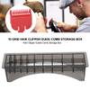 10 Grid Electric Hair Clipper Limit Comb Organizer, Plastic Guide Comb Storage Box, Professional Hair Clipper Holder Hair Tools Supplies for Barbershop Use view 2