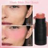 Cream Blush Stick Makeup for Cheeks, Multi Blush & Highlighter Contour Stick, Long Lasting Waterproof Creme Blushes Bronzer Sticks, Lightweight Matte and Dewy Finish, Face Shaping Makeup for Women-03 view 4