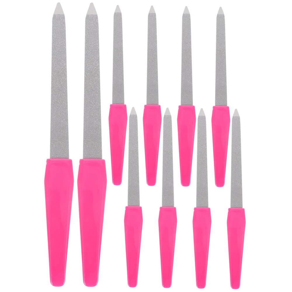 Beaupretty 10pcs Nail Files Buffers Bulk Pack Double-Sided Nail Sanding Bands Professional Fingernail File for Women Men Portable Art Tools