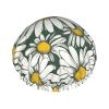 QHWLR Cap For And Women Stylish Shower Capswhite Daisyprint With Reusable Waterproof Bathing Shower Hat For Ladies view 1
