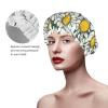 QHWLR Cap For And Women Stylish Shower Capswhite Daisyprint With Reusable Waterproof Bathing Shower Hat For Ladies view 4
