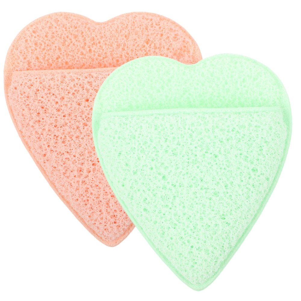 NOLITOY 2pcs Face Wash Sponges Cleansing Gloves Makeup Sponge Washer for Face Exfoliating and Cleansing Pads