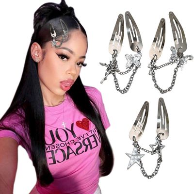 JeVenis Kawaii Hair Y2K Hair Clip Y2k Accessories Star Y2k Hair Clips Y2k Hair Accessories Emo Hair Accessories Disco Hair Accessories