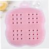 minkissy Silicone Bath Towel and Massage Brush Multi-purpose Shower Scrubber for Back and Face Cleansing Gentle Exfoliation and Skin Revitalization Portable Pink Bathing Tool view 3