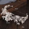Bride Wedding Flower Crowns Tiaras, Bridal Butterfly Tiara Queen Crown, Crystal Costume Party Hair Accessories for Birthday, Proms, Parties, Pageant, Stage Productions The shape is exquisite and the c view 2