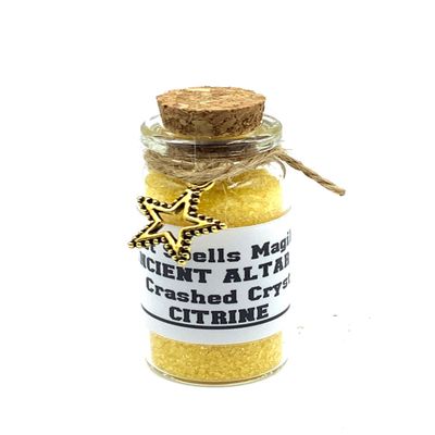 CITRINE Ancient Altar Blessed Witches Salt & Crashed Crystals/Prosperity, Solar Plexus, Power, Confidence/by Best Spells Magick