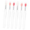 HAPINARY 6pcs Silicone Lip Brush Colors Pink Red Portable Lipstick Applicators Lid Makeup Tools for Women Eye Shadow Brush view 1