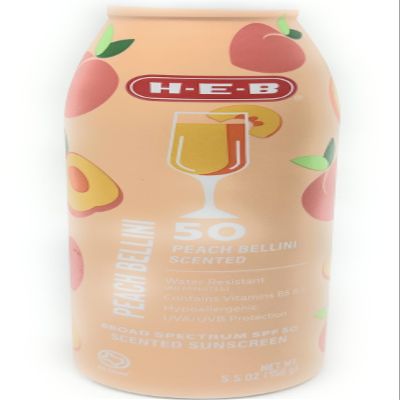 H-E-B Peach Bellini Scented Sunscreen Spray - SPF 50-5.5oz bottle