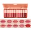 10 Colors Lip Tint Stain Mini Liquid Lipstick Set, Korean Lip Gloss Moisturizing Natural, Multi-Use Lip and Cheek Tint, Non-Stick CupWaterproof, Lightweight, High Pigment, Long-Lasting, Vivid Color view 1