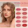 10 Colors Lip Tint Stain Mini Liquid Lipstick Set, Korean Lip Gloss Moisturizing Natural, Multi-Use Lip and Cheek Tint, Non-Stick CupWaterproof, Lightweight, High Pigment, Long-Lasting, Vivid Color view 3