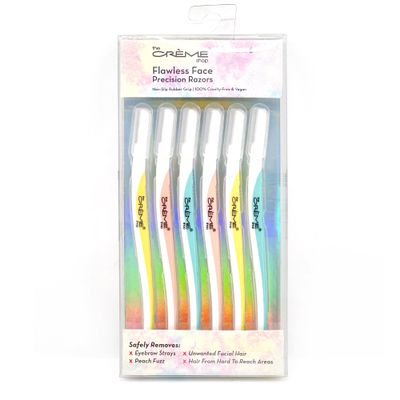 The Crme Shop Flawless Face Precision Razors, Dermaplaning Tool for Face, Face Razors for Women (Pack of 6)