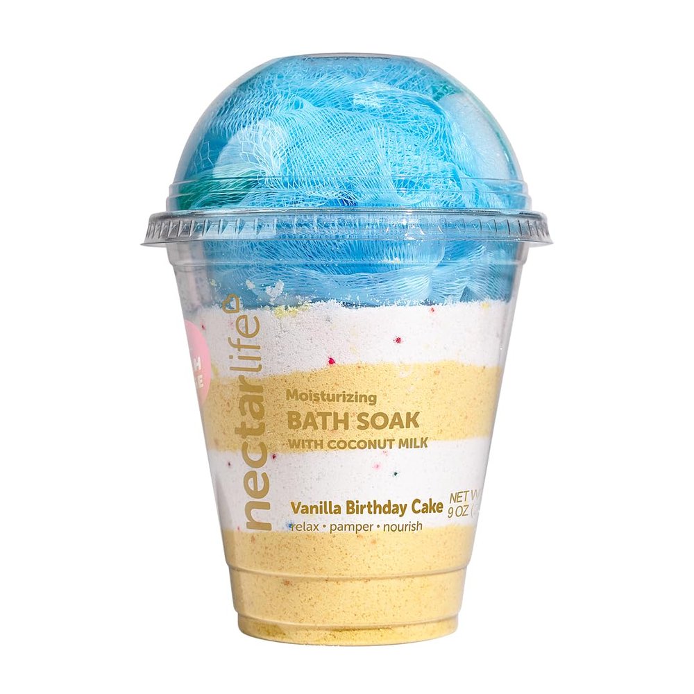 Coconut Milk Bath Soak, Salt Bath, Bubble Bath, Natural Detox Foaming Body Soak, Foot Soak, Vegan Body Skin Care, 9 oz. (Vanilla Sugar)