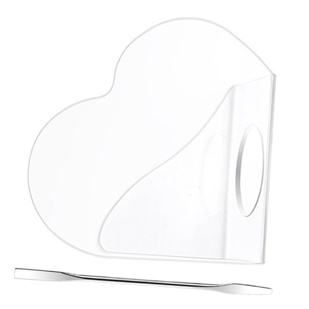 TEHAUX Acrylic Makeup Mixing Palette Foundation Blending Palette Handheld Mixing Tray Spatulas