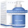 New Miuz Collagen InShower Body Conditioner Natural Post Shower Care Moisturizer for Body Legs Nourishing Bath Oil Oatmeal Honey Vanilla Self care Spa Gift view 1