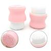 Almencla 3xManual Face Washing Brush Soft and Exfoliating Silicone Pad Pink, Pink, 2 view 2
