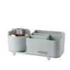 360 Rotating Makeup Organizer for Vanity with Brush Holder and Drawer, Cosmetic Display Case, Makeup Organizer for Skincare, Perfume, Lotions, Lipsticks Countertop Organizer (Light Green) view 1