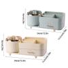 360 Rotating Makeup Organizer for Vanity with Brush Holder and Drawer, Cosmetic Display Case, Makeup Organizer for Skincare, Perfume, Lotions, Lipsticks Countertop Organizer (Light Green) view 2