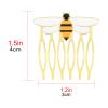 CAIRIAC Hair Side Combs French Teeth Hair Combs for Women Girl Hair Decorative Hair Pins for Styling, Metal Hair Fork Comb Gold Hairpins Cute Hair Accessories Gift for Thin Hair Fine Hair (Bee) view 2