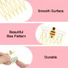 CAIRIAC Hair Side Combs French Teeth Hair Combs for Women Girl Hair Decorative Hair Pins for Styling, Metal Hair Fork Comb Gold Hairpins Cute Hair Accessories Gift for Thin Hair Fine Hair (Bee) view 3
