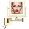 RECKODOR 8" Square Makeup Mirror Wall Mount with Light and Magnifying, 3X Beauty Magnified Mirror Wall-Mounted, Illuminated Bathroom Vanity Mirror for Shaving Cosmetic Touch Sensor Dimmable Hardwired view 1