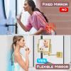 RECKODOR 8" Square Makeup Mirror Wall Mount with Light and Magnifying, 3X Beauty Magnified Mirror Wall-Mounted, Illuminated Bathroom Vanity Mirror for Shaving Cosmetic Touch Sensor Dimmable Hardwired view 4