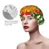 Merry Christmas Shower Caps Reusable Bath Cap Double Layers Waterproof Shower Cap for Women Long Hair view 4