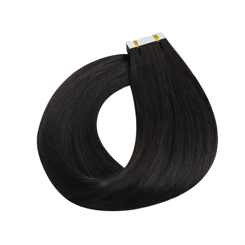 Tape in Hair Extensions Tape in Hair Extensions Human Hair Remy Hair Seamless Skin Weft Pu Tape ins Human Hair Extensions Color 1B Off Black Glue in Hair Extensions Hair Extensions ( Size : 20 pcs , C