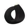 Tape in Hair Extensions Tape in Hair Extensions Human Hair Remy Hair Seamless Skin Weft Pu Tape ins Human Hair Extensions Color 1B Off Black Glue in Hair Extensions Hair Extensions ( Size : 20 pcs , C view 1
