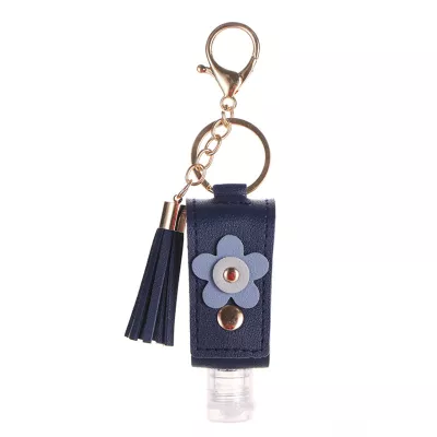 staol Portable Squeeze Bottle Empty Leakproof Travel Bottle with Keychain Holder for Hand Sanitizer Essential Oil Shampoo, Reference picture information, Navy Blue