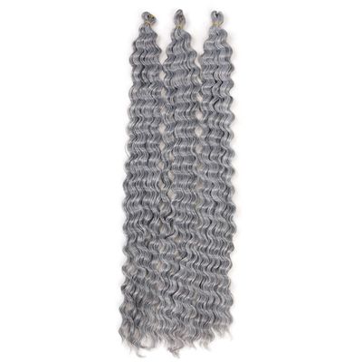 22Inch 28Inch Synthetic Long Deep Wave Twist Crochet Hair Pink Braiding Hair Curly Wave Extensions For Women