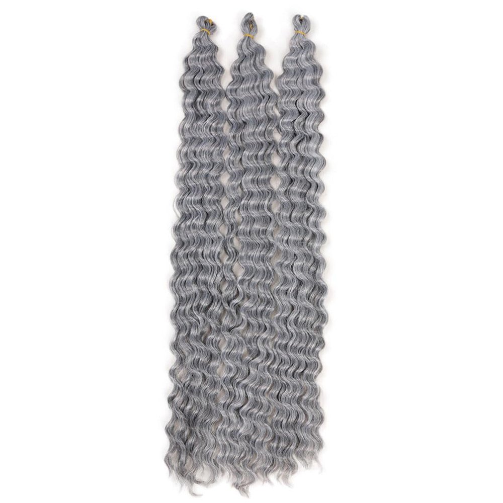 22Inch 28Inch Synthetic Long Deep Wave Twist Crochet Hair Pink Braiding Hair Curly Wave Extensions For Women