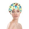 Juiimr Ice Cream Shower Caps Reusable Bath Cap Double Layers Waterproof Shower Cap for Women Long Hair view 3