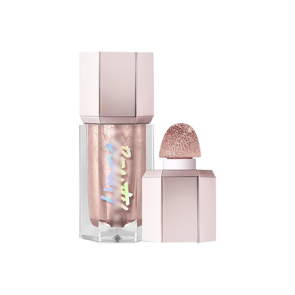 Liquid Highlighter Makeup Stick, Body Luminizer Waterproof Long Lasting Highlighter Liquid Contour Stick with Sponge Tip, Sparkly Glitter Body Shimmer Luminizers Highlighters (B, One Size)