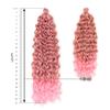 18Inch Ocean Wave Crochet Braids Hair Synthetic Hair Hawaii Afro Curl Deep Wave Braiding Hair Extensions Water Wave Braids Hair view 3