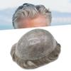 Hair Piece For Mens Toupee Human Hair Replacement System For Men Hairpieces Poly Toupee Hair Systems Protesis Capilar Para Hombre 8X10#550#5 Medium Light Brown+50% Grey 120% Density view 1
