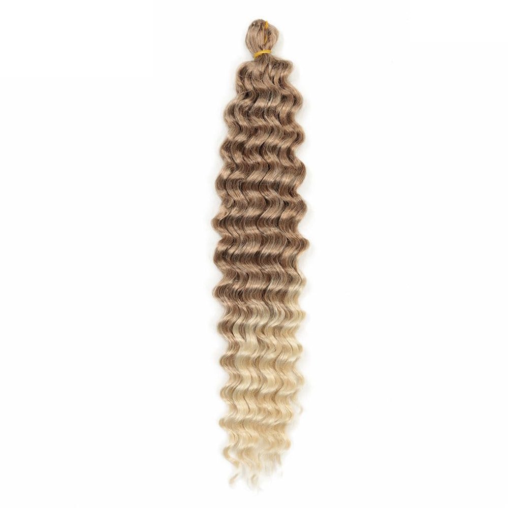 22Inch 28Inch Synthetic Long Deep Wave Twist Crochet Hair Pink Braiding Hair Curly Wave Extensions For Women