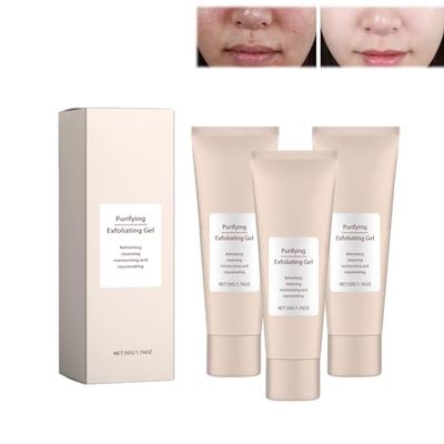 Bonseor Purifying Exfoliating Gel -,Cream, Face and Body Exfoliating Scrub Gel for All Skin (3 PCS)