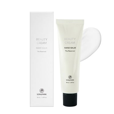 SON&PARK Beauty Water Vegan Hand Balm Cream THE RESERVOIR, Instant Relief Moisturizing Hand Lotion, Shea Butter, Fast Absorbing, Fragrance Hand Balm, On-the-Go Hydration & Protection (50mL, 1.69fl.oz)